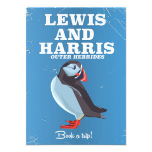 Lewis und Harris Scotland Puffin Reiseplakat Fotodruck