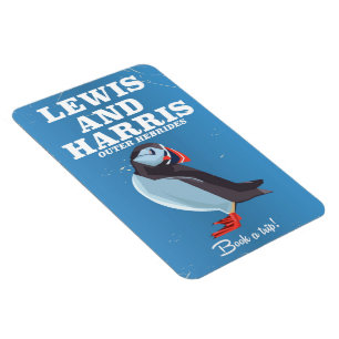 Lewis und Harris Scotland Puffin Reiseplakat Magnet