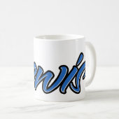 Lewis Vorname Name blue Tasse Kaffeetasse (VorderseiteRechts)