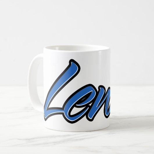 Lewis Vorname Name blue Tasse Kaffeetasse (Vorderseite Links)