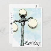 Lewisburg, PA Historic Lamp Post Postcard Postkarte (Vorne/Hinten)