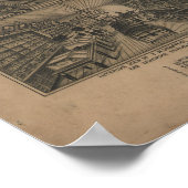 Lewisburg Pennsylvania 1884 Antique Panoramabalkar Poster (Ecke)