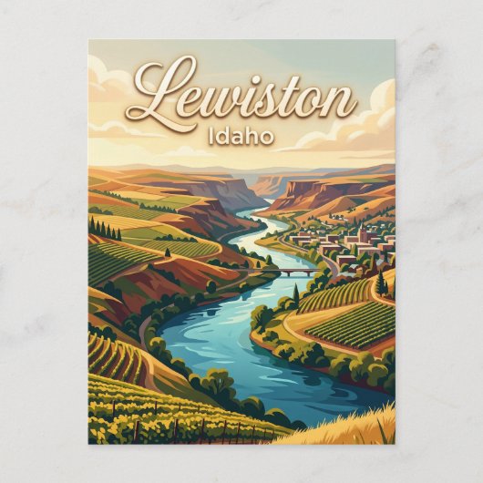 Lewiston Idaho Postkarte (Vorderseite)