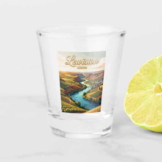 Lewiston Idaho Schnapsglas (Vorderseite)