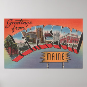 Lewiston, Maine - Große Briefszenen Poster