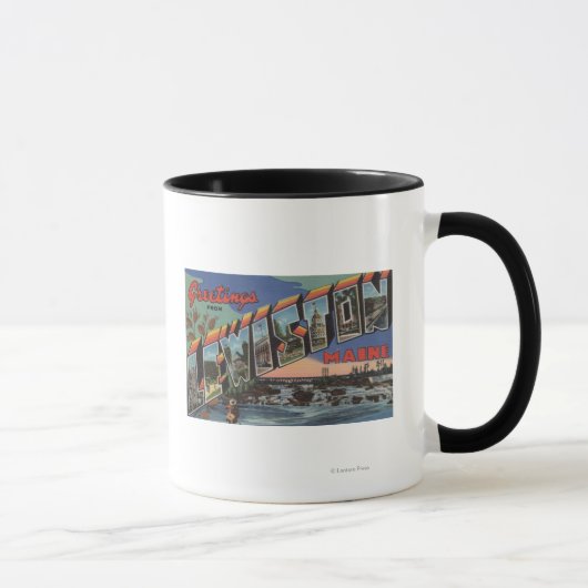 Lewiston, Maine (River Scene) Tasse (Rechts)