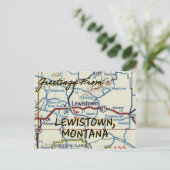 Lewistown Montana Vintage Karte (Stehend Vorderseite)