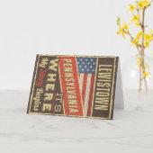 Lewistown Pennsylvania Karte (Gelbe Blume)