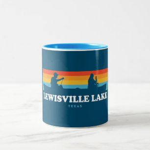 Lewisville Lake Texas Canoe Zweifarbige Tasse