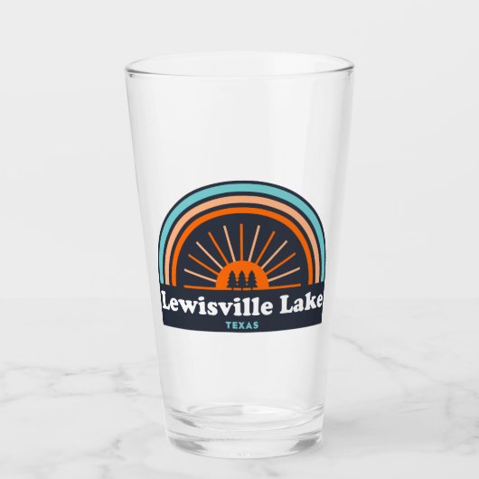 Lewisville Lake Texas Rainbow Glas (Vorderseite)