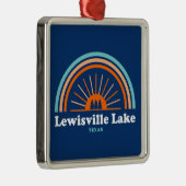 Lewisville Lake Texas Rainbow Ornament Aus Metall (Rechts)