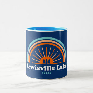 Lewisville Lake Texas Rainbow Zweifarbige Tasse