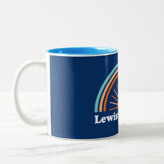Lewisville Lake Texas Rainbow Zweifarbige Tasse (Links)