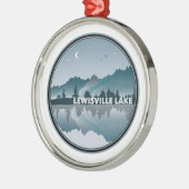 Lewisville Lake Texas Reflection Ornament Aus Metall (Links)