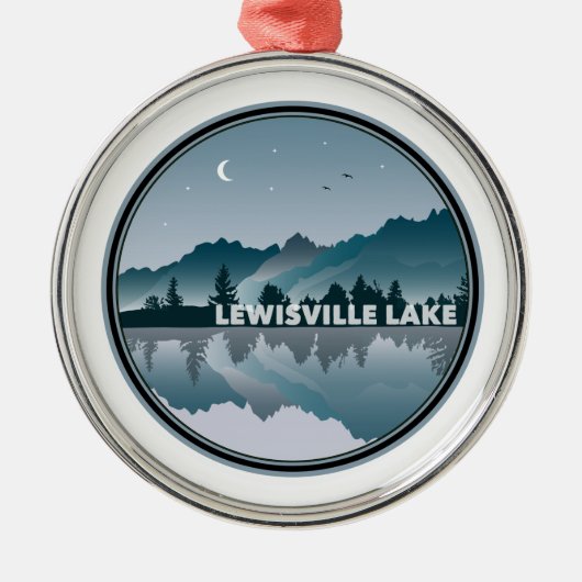 Lewisville Lake Texas Reflection Ornament Aus Metall (Vorne)