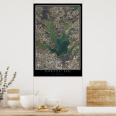 Lewisville Lake Texas Satellite Poster Karte (Küche)