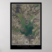 Lewisville Lake Texas Satellite Poster Karte (Vorne)