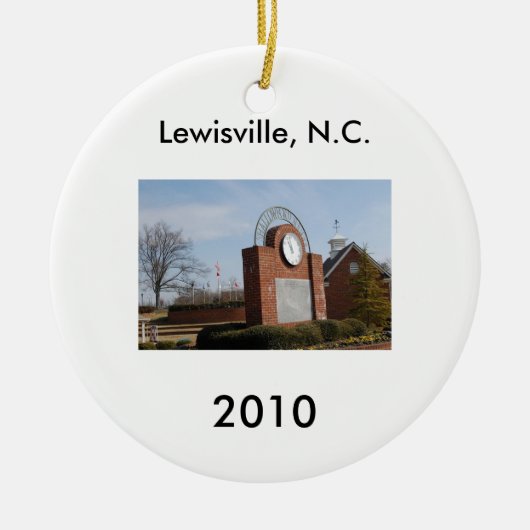 Lewisville, N.C. Keramik Ornament (Vorne)