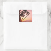 Lewolin Village, Illi Api Island, Selat Boleng Quadratischer Aufkleber (Tasche)