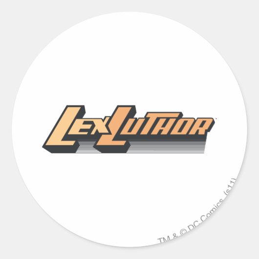Lex Luther - Eine Zeile Runder Aufkleber (Vorderseite)