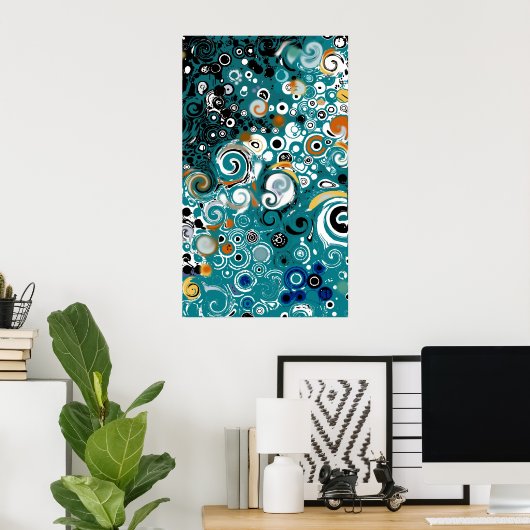 LEXA - Abstraktes Poster (Heimbüro)