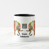 LexArt erstellt Collaborate Elephant-Tasse Tasse (Zentrum)
