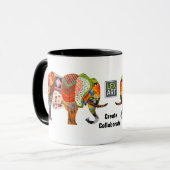 LexArt erstellt Collaborate Elephant-Tasse Tasse (Vorderseite Links)