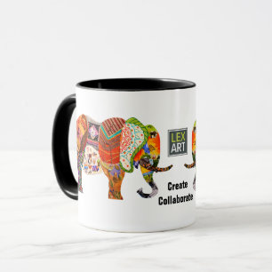 LexArt erstellt Collaborate Elephant-Tasse Tasse
