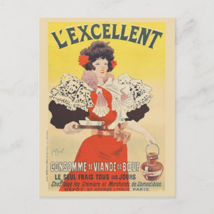 L'Excellent France Vintag 1895 Poster Postkarte