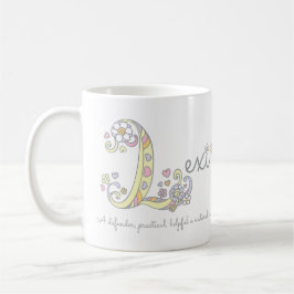 Lexi-Buchstabe L-Name bedeutet Monogramm-Tasse Kaffeetasse