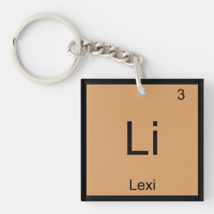 Lexi  Name Chemie Element Periodensystem Schlüsselanhänger