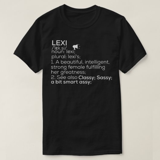 Lexi Name Lexi Definition Lexi Weibliche Bezeichnu T-Shirt (Design vorne)