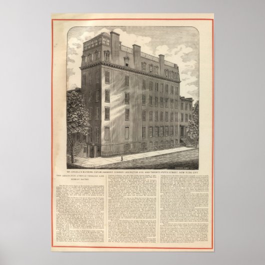 Lexington Avenue Türkische und römische Bäder Poster (Vorne)