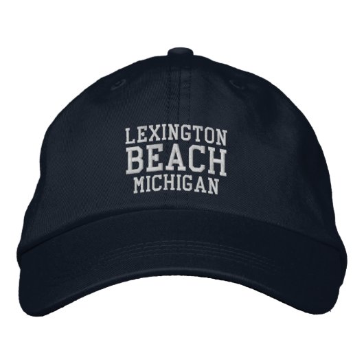 Lexington Beach Michigan Embroidered Baseball Hat Bestickte Baseballkappe (Vorderseite)