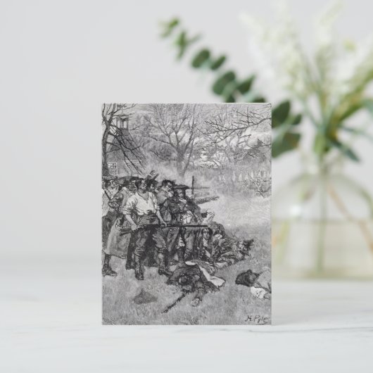 Lexington Green Postkarte (Stehend Vorderseite)