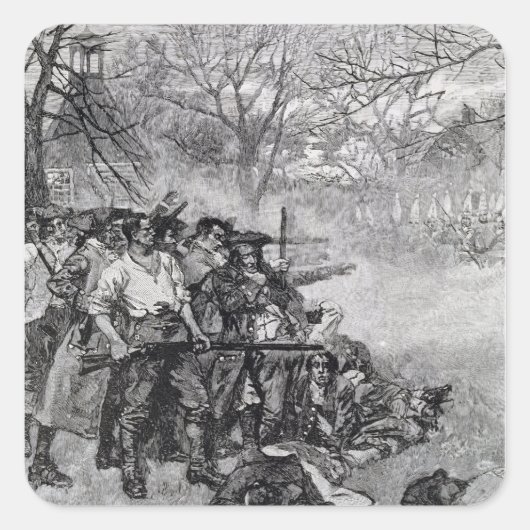 Lexington Green Quadratischer Aufkleber (Vorderseite)