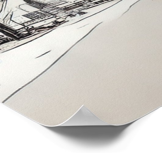 Lexington Kentucky Comic Stil Poster (Ecke)