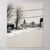 Lexington Kentucky Comic Stil Poster (Vorne)