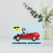 LEXINGTON, KENTUCKY GIRL IN AUTO ART Postkarten (Stehend Vorderseite)