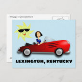LEXINGTON, KENTUCKY GIRL IN AUTO ART Postkarten (Vorne/Hinten)