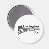 Lexington Kentucky Horse and Fence Magnet (Vorderseite/Rückseite)