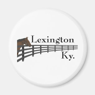 Lexington Kentucky Horse and Fence Magnet