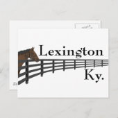 Lexington Kentucky Horse and Fence Postkarte (Vorne/Hinten)