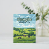 Lexington Kentucky Horses Bluegrass Farm Card (Stehend Vorderseite)