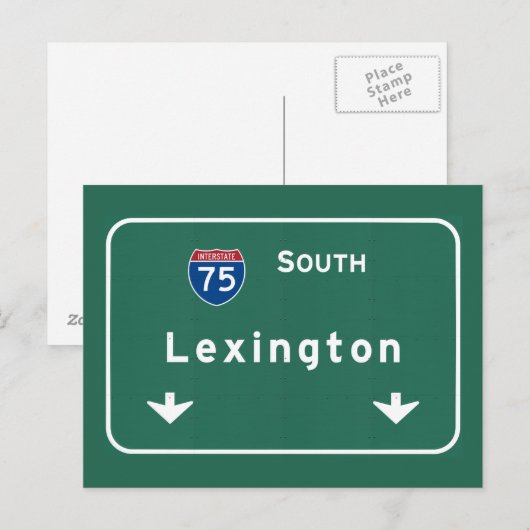 Lexington Kentucky Interstate Highway Freeway : Postkarte (Vorne/Hinten)