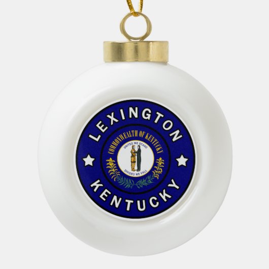 Lexington Kentucky Keramik Kugel-Ornament (Vorderseite)