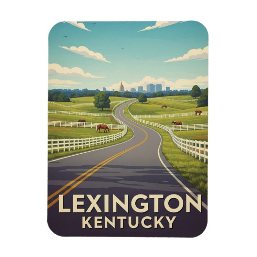 Lexington Kentucky Postcard Magnet (Vertikal)