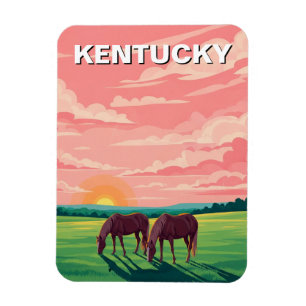Lexington Kentucky Postcard Pferdefarm Magnet