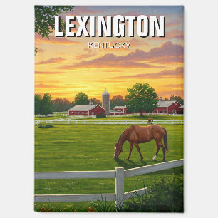 Lexington Kentucky Postcard Pferdefarm Magnet
