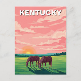 Lexington Kentucky Postcard Pferdefarm Postkarte